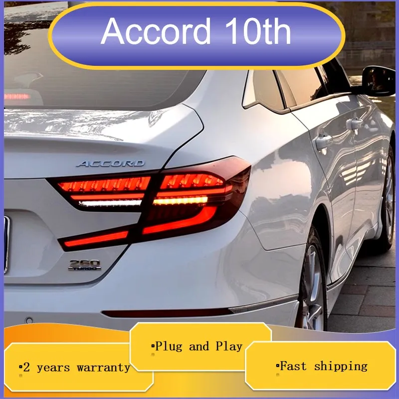 

Автомобильные аксессуары для Honda Accord, задний фонарь 2018-2022 Accord 10th, задний фонарь DRL, противотуманный тормоз, сигнал поворота, Реверсивный