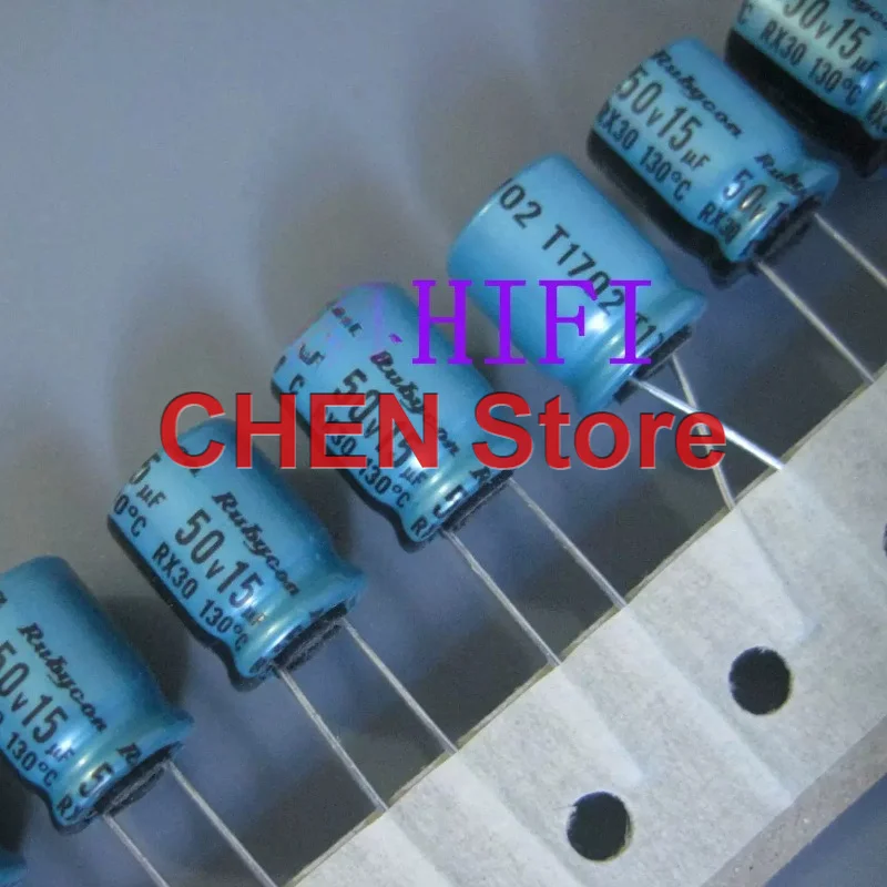 10pcs-50pcs-capacitor-eletrolitico-original-rubycon-rx30-50v15uf-10x125mm-130c-frete-gratis