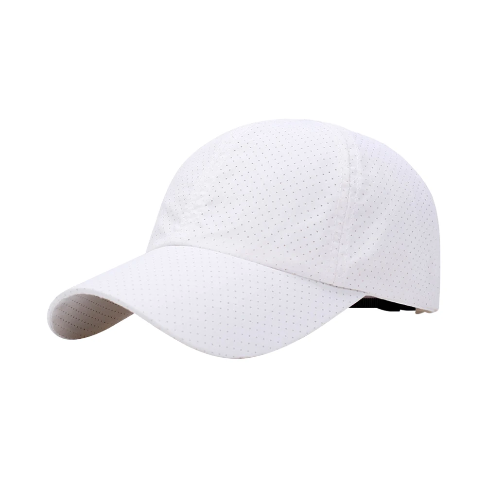 

Quick Drying Cotton Baseball Cap Lightweight Sun Protective Hat For Adults Night Club Party Outdoor Wear White