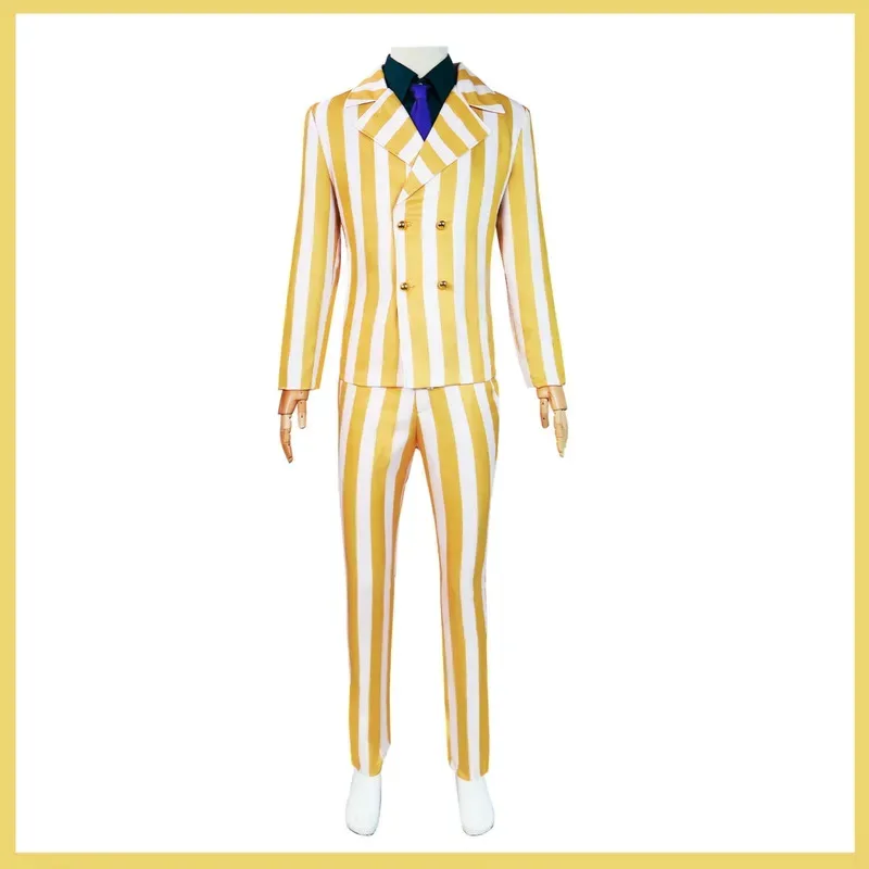 25COSAnime Borsalino Cosplay disfraz de Kizaru uniforme de almirante traje de Raya Amarilla hombre carnaval Halloween conjunto de Carnaval