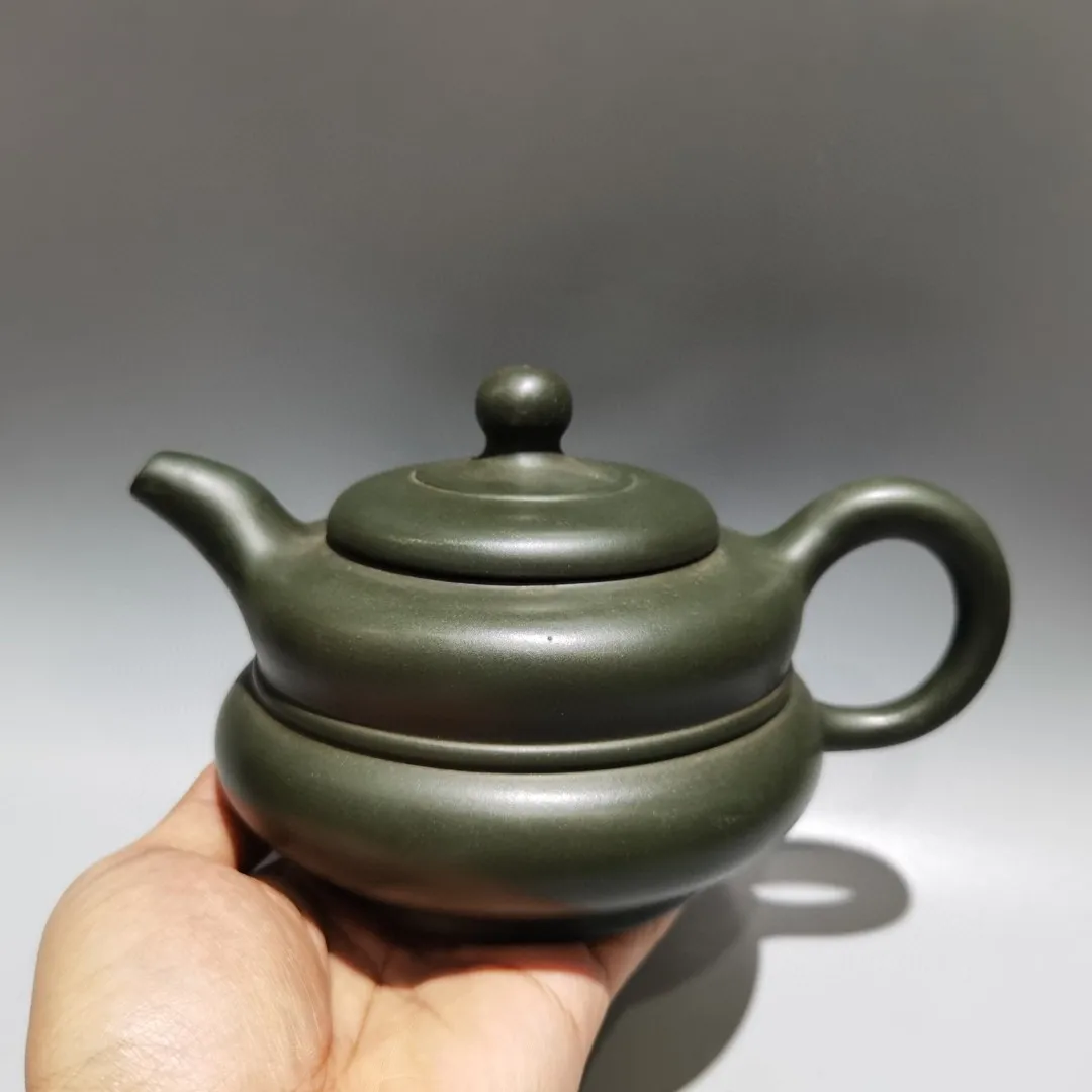Yixing Teapot Purple Clay Pot Republic of China Green Mud Gourd shaped pot Double layered teapot Teapot Kettle