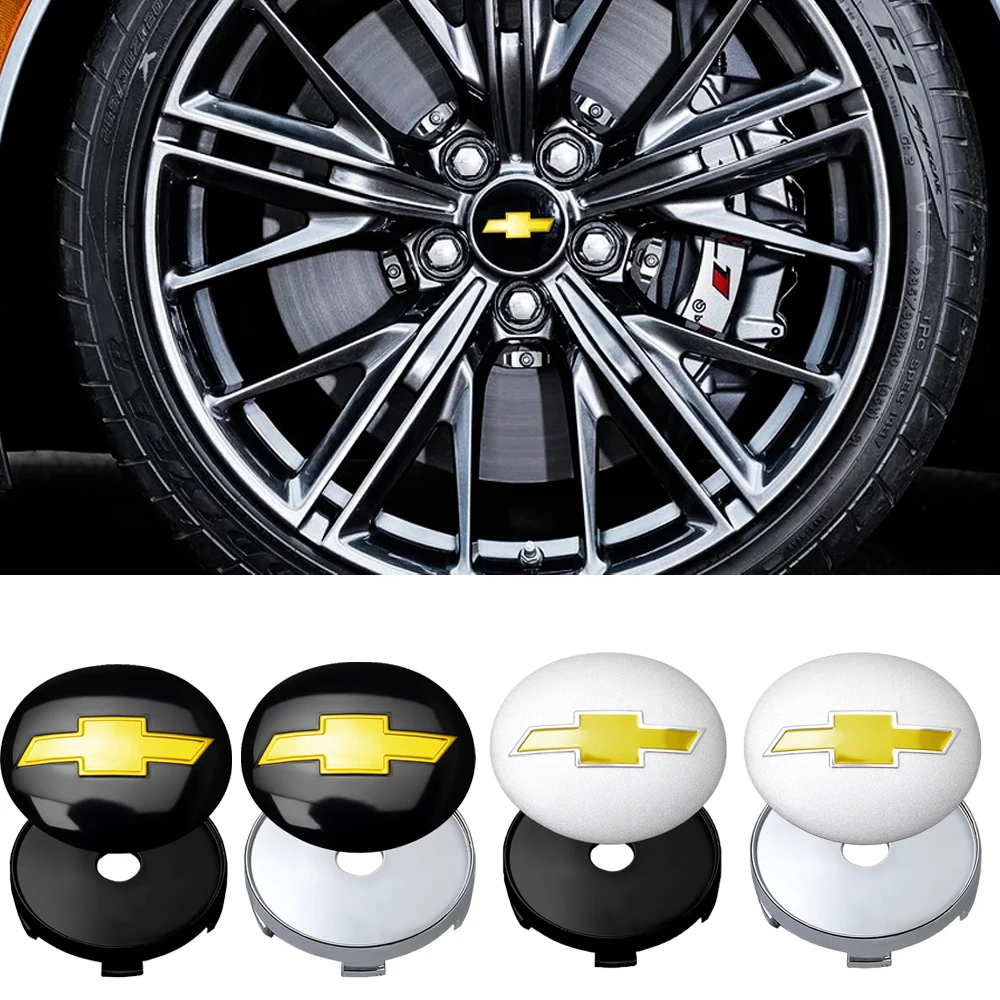 4PCS Tapas de Centro de Rueda de Coche de 56MM/60MM, Cubiertas de Llanta, Accesorios para Automóviles Chevrolet Cruze Lacetti Sonic Spark Sail Aveo T250