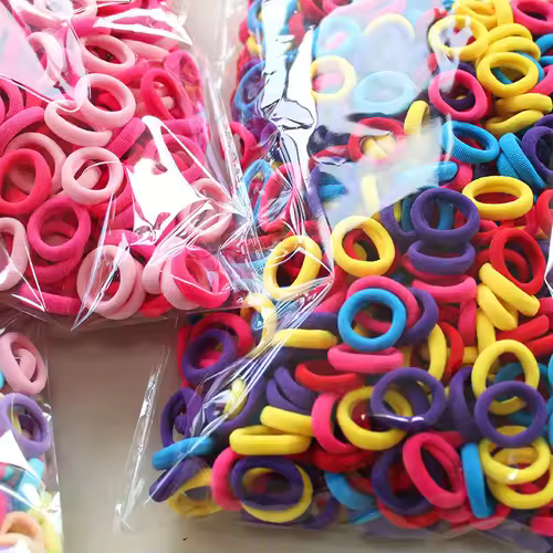 100/300/500Pcs Hair Bands for Children Colorful Nylon Scrunchie Hair Ties Rubber Band Kids Elastic Leagues Girl Hair Accessories - Image 3