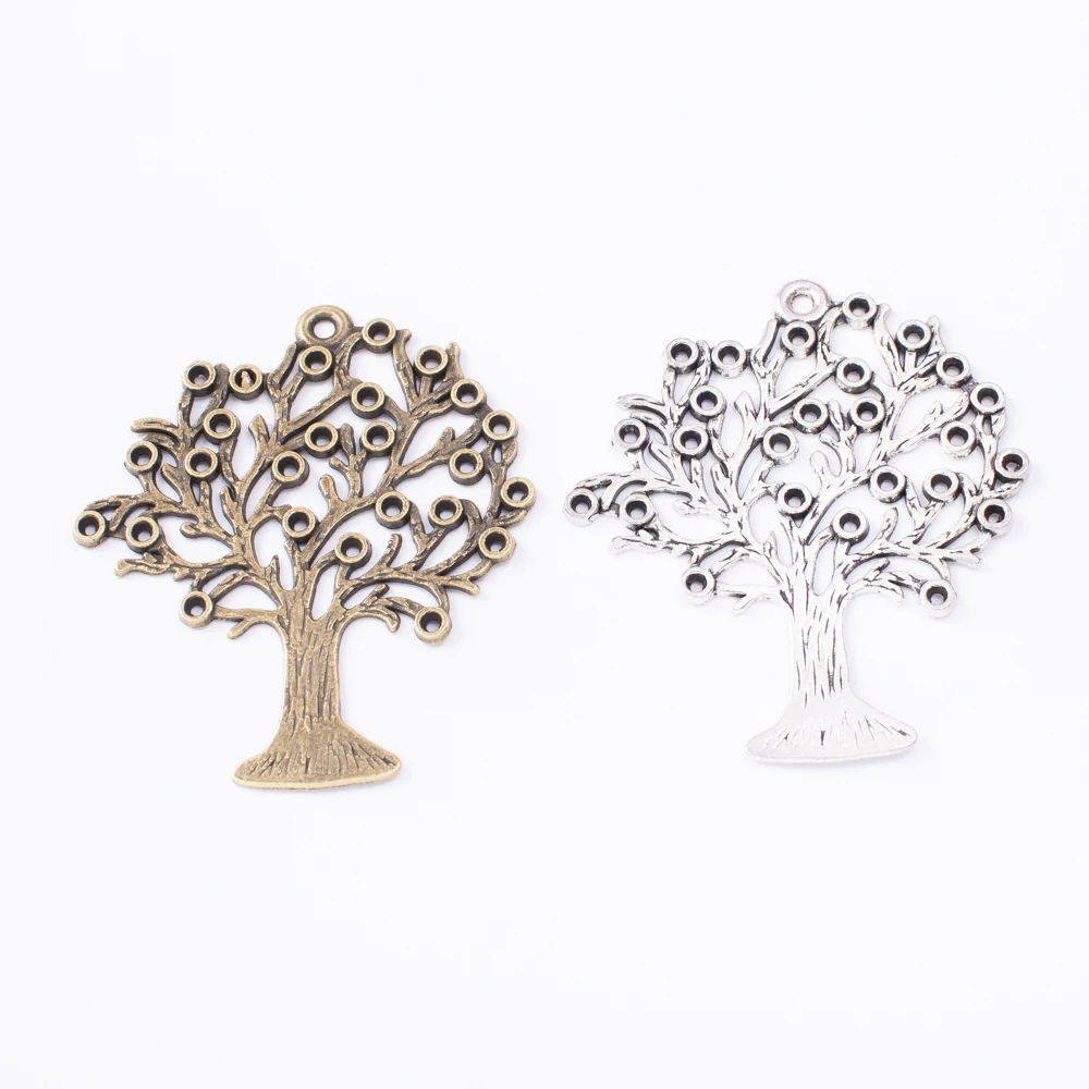 6pieces (tree) vintage zinc alloy charm metal pendant DIY jewelry discovery making accessories2018