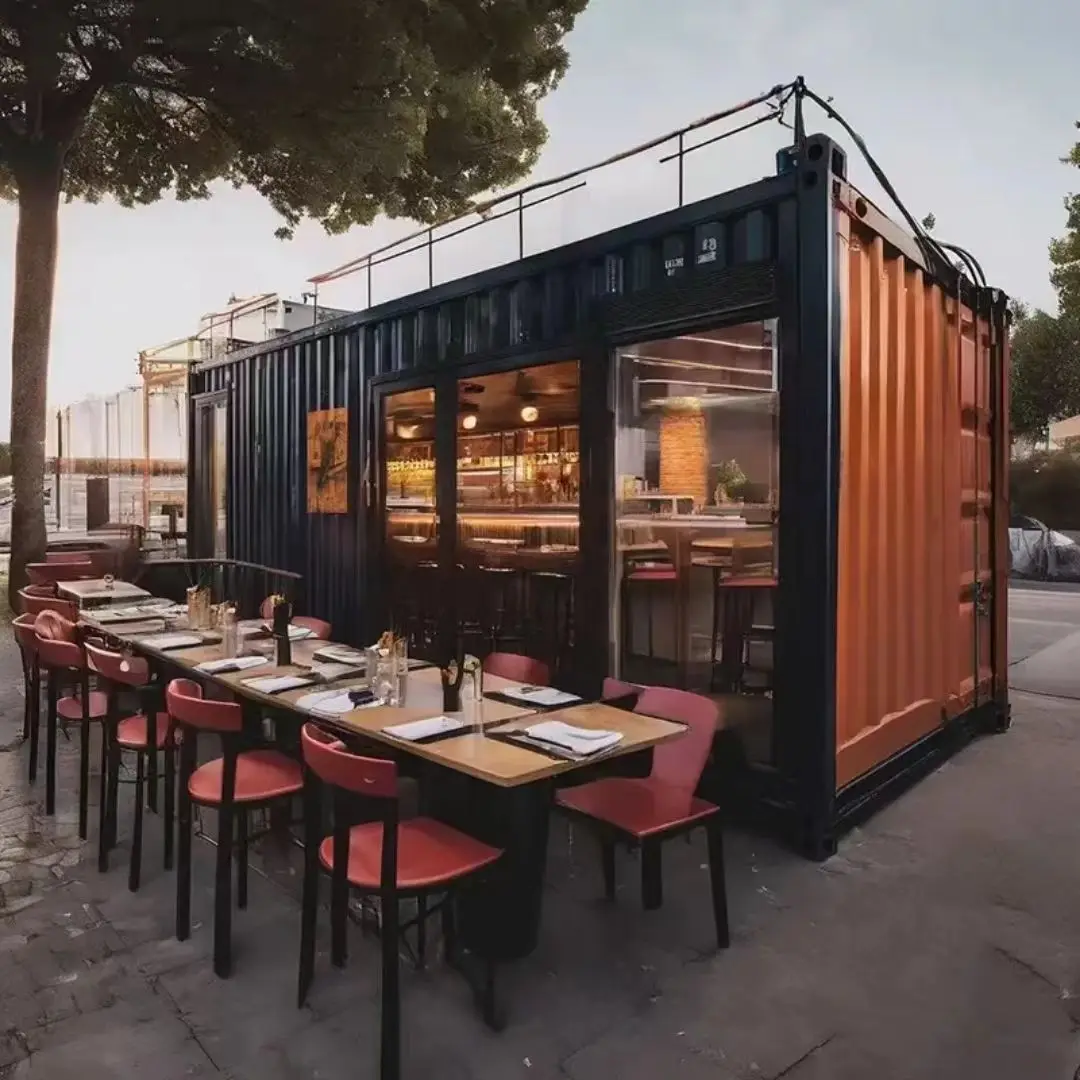 Cina Mini Pop-up Toko Kontainer Kedai Kopi/Bar Restoran Makanan Cepat Saji Toko Serba Ada Rumah Kontainer Pengiriman Prefab