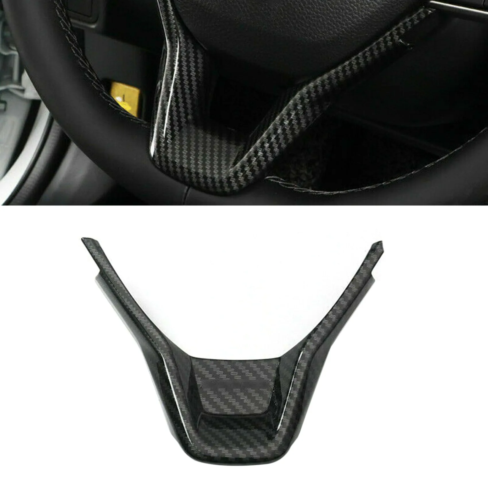 Carbon Look ABS Interior Steering Wheel Frame Cover Trim Accessories for Honda 10Th Gen Accord 2018-2020