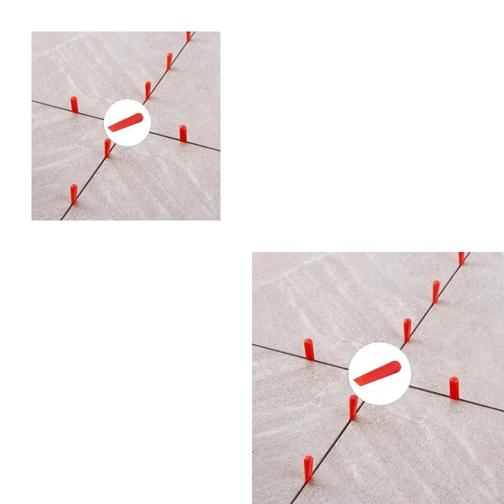 L9BE 100Pcs Level Wedges Tile Spacers for Flooring Leveler Spacers Leveling System