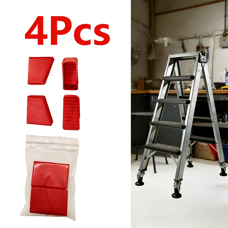 4Pcs Step Ladder Feet Covers Versatile Ladder Leg Covers Non-Skid Ladder Pads Rubber Foot Pad Insulating Foot Sleeve