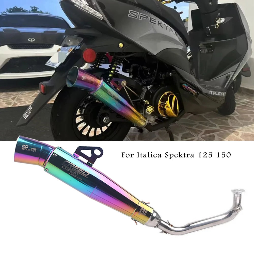 

Motorcycle Modification Exhaust Pipe For Italica S pektra 125 150 Exhaust Muffler Escape Stainless Steel System Tube Pipe