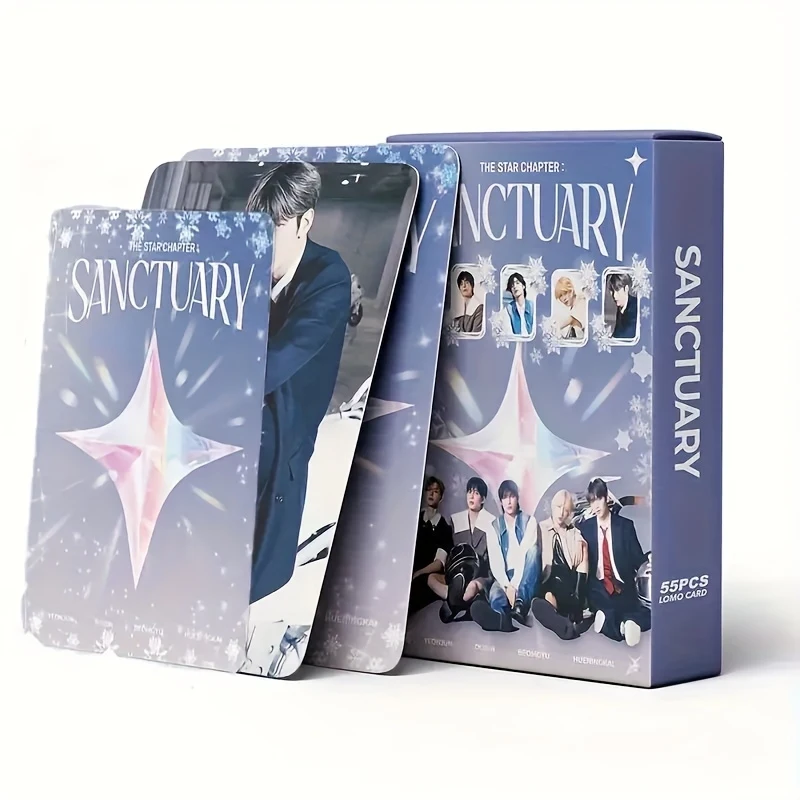 

55pcsK-pop Album Card Mini Truck Collection Set Postcard - "Sanctuary"Design，With snowflakes and group photo，Suitable for fans a