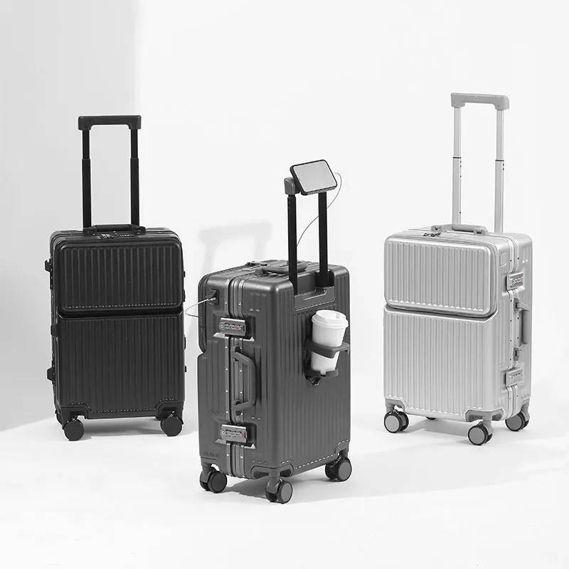 BunnyFly Trolley Case With Wheels Boarding Box 20/24 inch Travel Suitcase Large Size Luggage Men Carry-On Luggage Laptop Bag