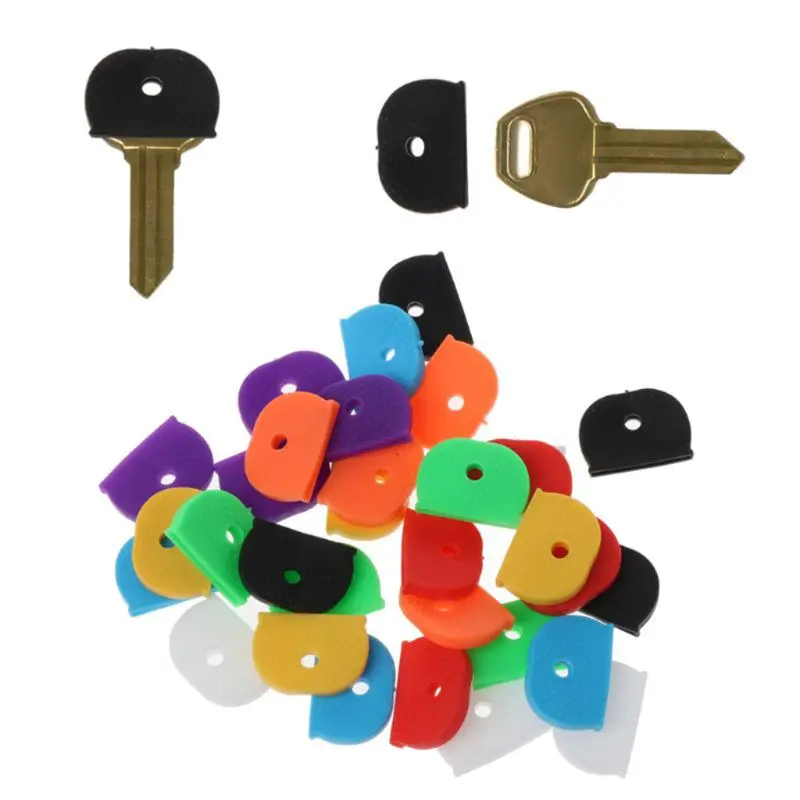 80pcs for Key Caps Rubber for Key Identifier Coding Rings in 8 Assorted Colors 2 M76D