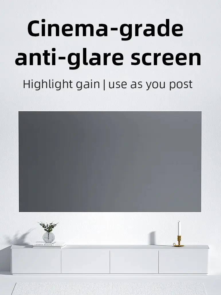 Ekran projekcyjny XMJM Metal Anti Light i Anti Dazzling, wersja z prostym montażem na rzep, 60-120 cali, HD 4K — zdjęcie produktu 7