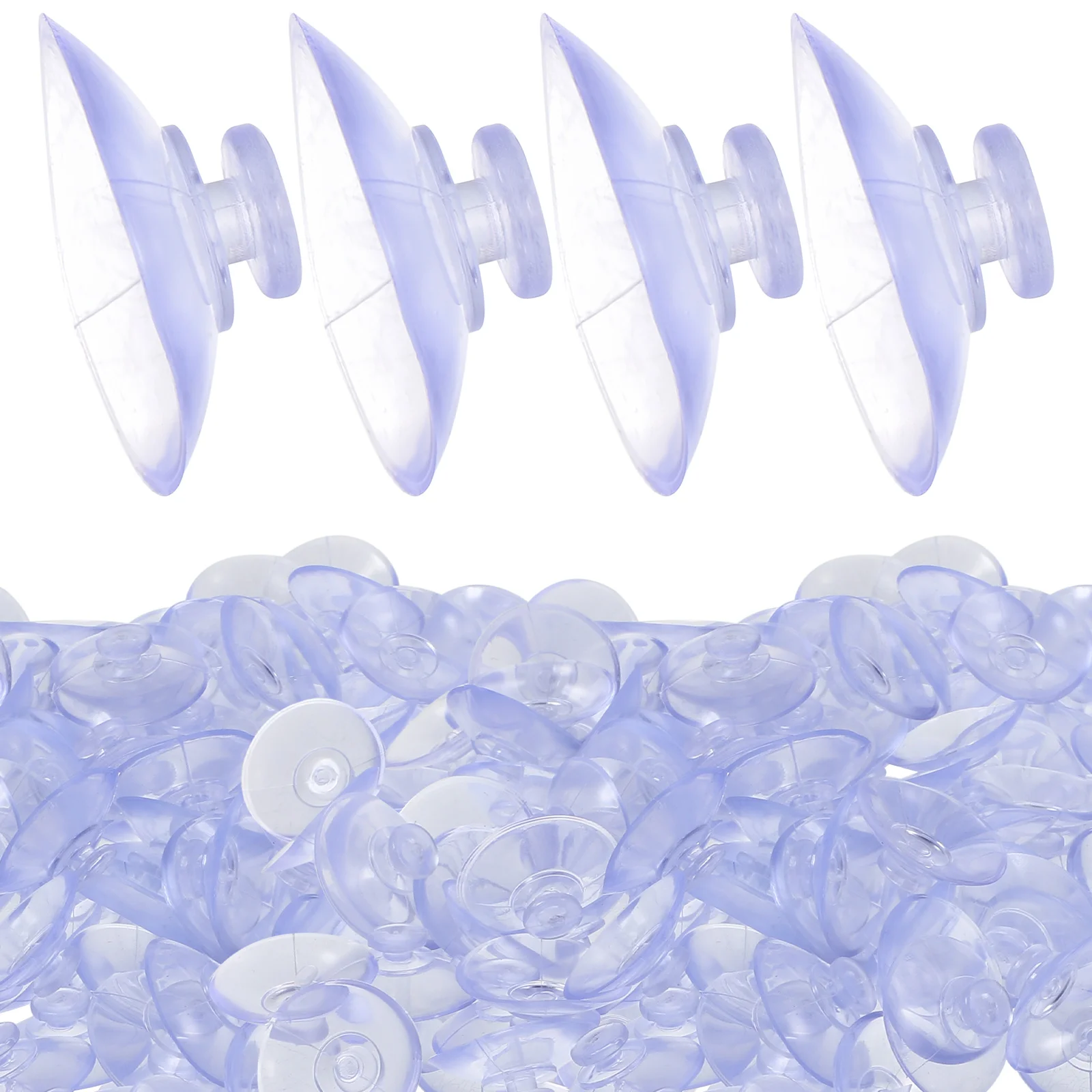 

100 Pcs Glass Desktop Suction Cup Hook Hangers Cups from Bathroom Hooks for Small Mushroom Head