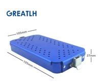 Bandeja de esterilización, caja, instrumento oftálmico de una sola capa, herramienta de esterilización de aluminio, instrumento oftálmico