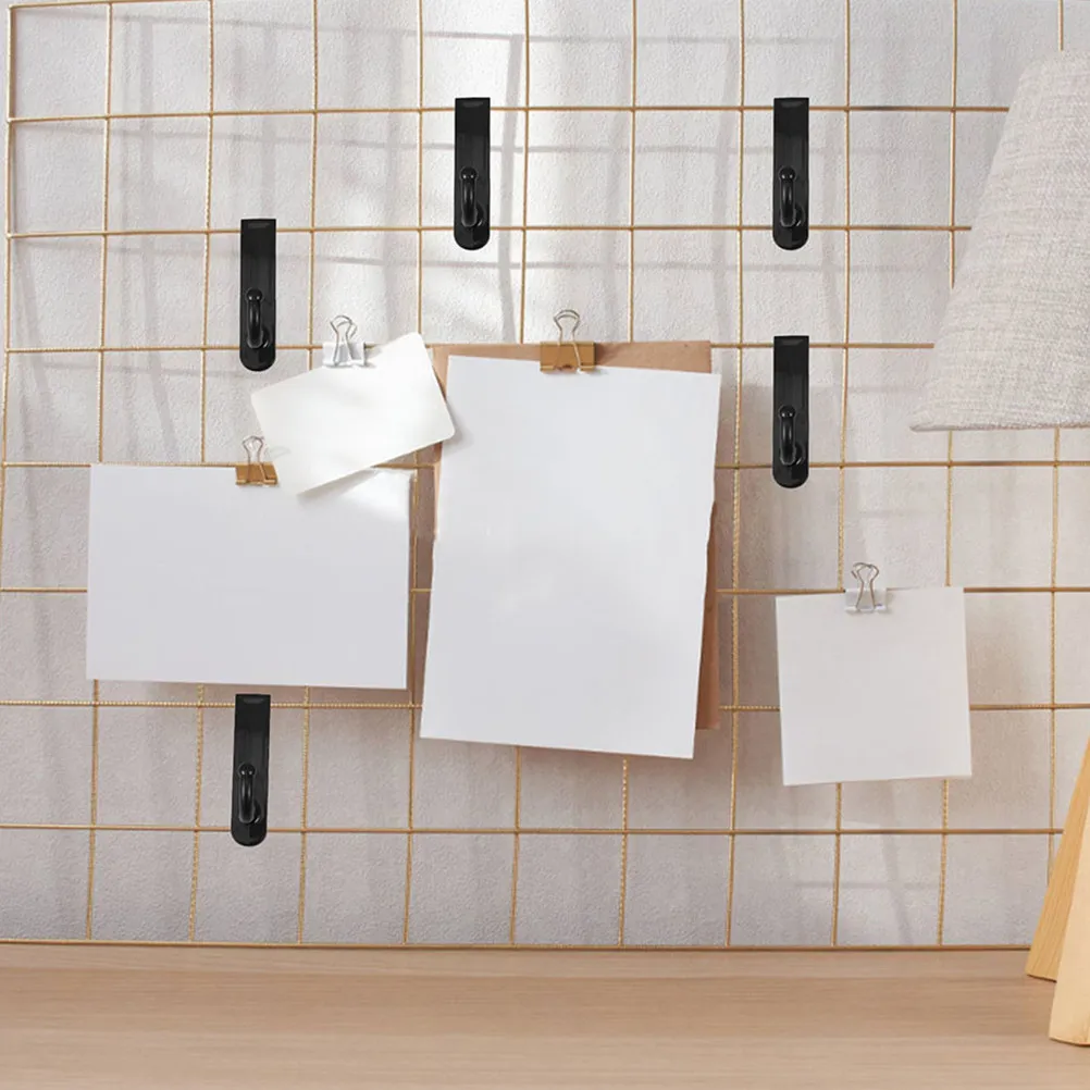 10Pcs ABS Display Hanging Hooks for Peg Boards Grid Panels Heavy Duty Wall Mount Hooks Easy Install No Damage to Walls Tidy