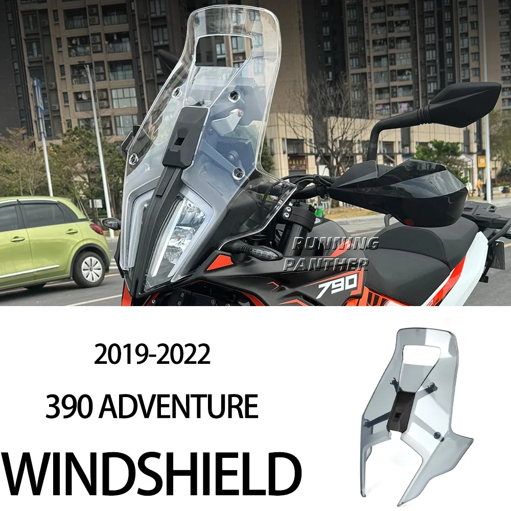 

Motorcycle Accessories For 390 790 890 ADV Adventure 2019-2022 Acrylic windshield deflector cover ﻿