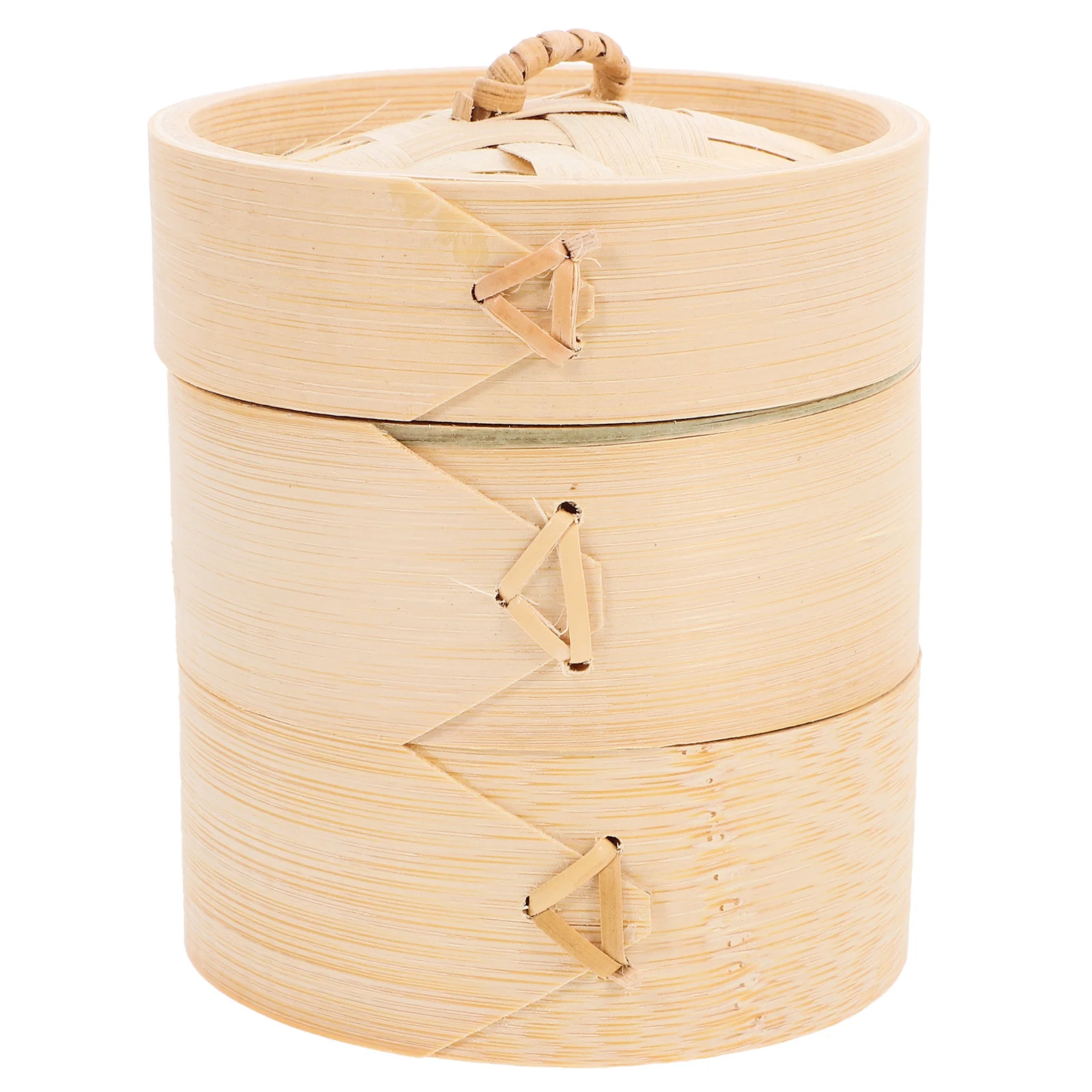 

1 set Bamboo Steamer Basket 1 Set Dim Sum Dumpling Food Steamer Lid Kitchen Household Reusable Multi-Functional Steam Cooking