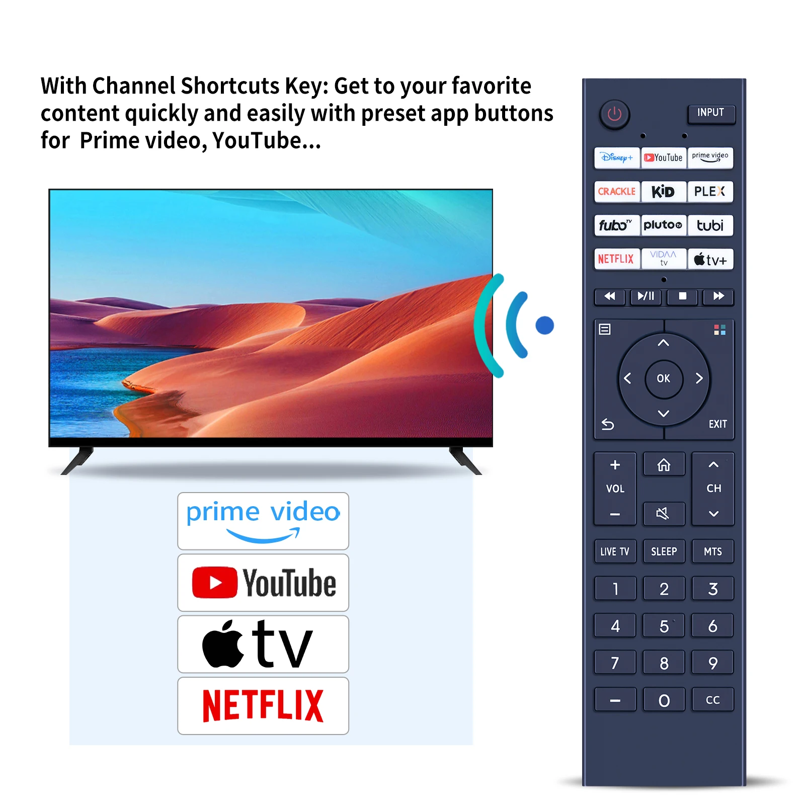 CT-95079 لجهاز التحكم عن بعد للتلفزيون الذكي توشيبا