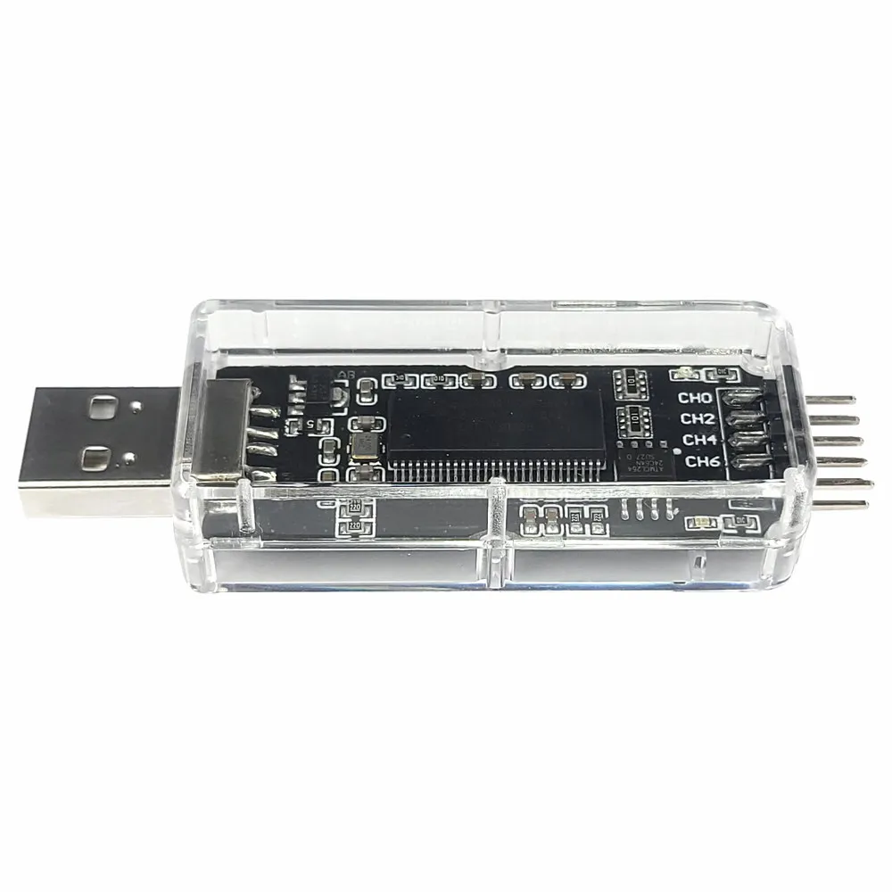 USB Logic Analyzer Module for Linux Win7/10 Microcontroller ARM FPGA Debugging Tool 16-24MHz Sampling 8 Channels