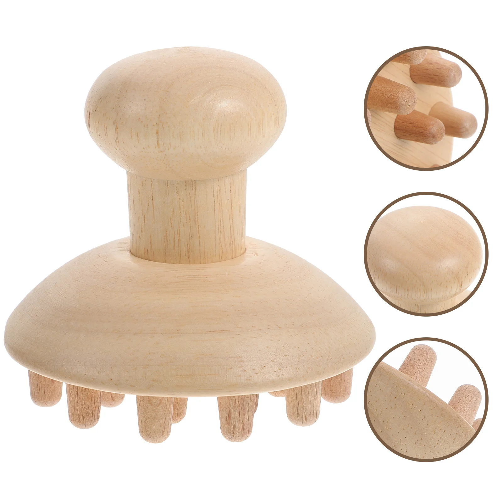 

Wooden Massage Comb Anti Static Design Head Massager Promotes Blood Circulation Comfortable Practical Gift for Friends