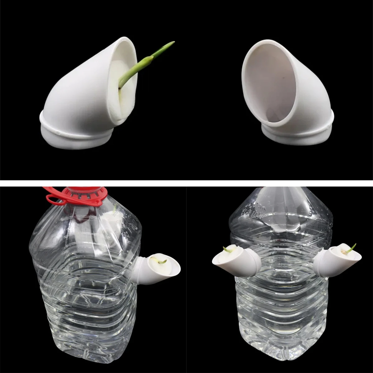 10Pcs PVC Pipe Soilless Hydroponics Fixed Plant Cups and Sponges Diameter 32mm Interface Plants Vegetables Seeds Nurturing Cups