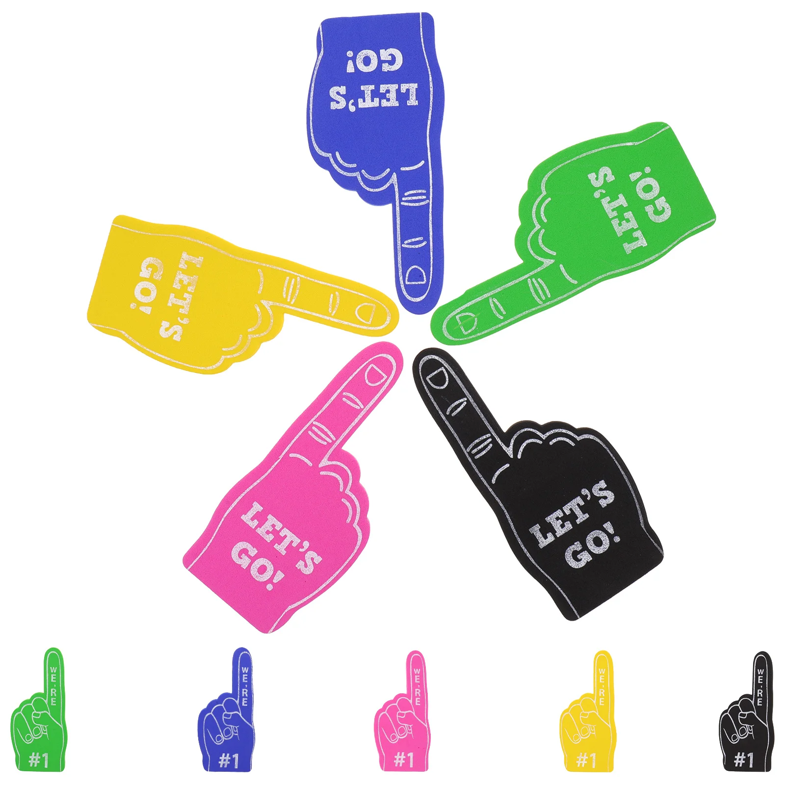 10 قطعة إصبع رغوة يهتف الدعائم التصميم الإبداعي خفيفة الوزن إيفا حفلة تفضل الرياضة صناع الضوضاء كرة القدم لعبة التشجيع