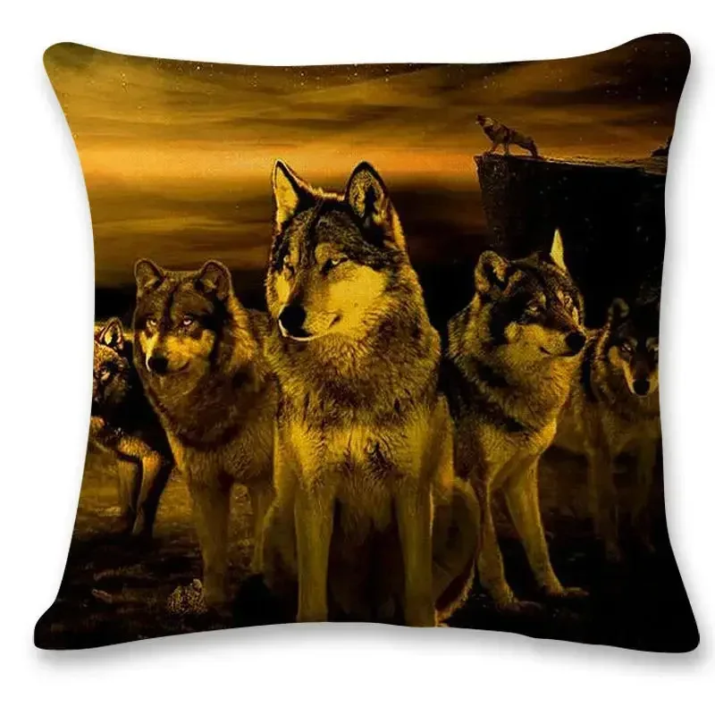 

Wolf Moon Soft Pillow Polyester Pillowcase Home Car Sofa Cushion Comfortable