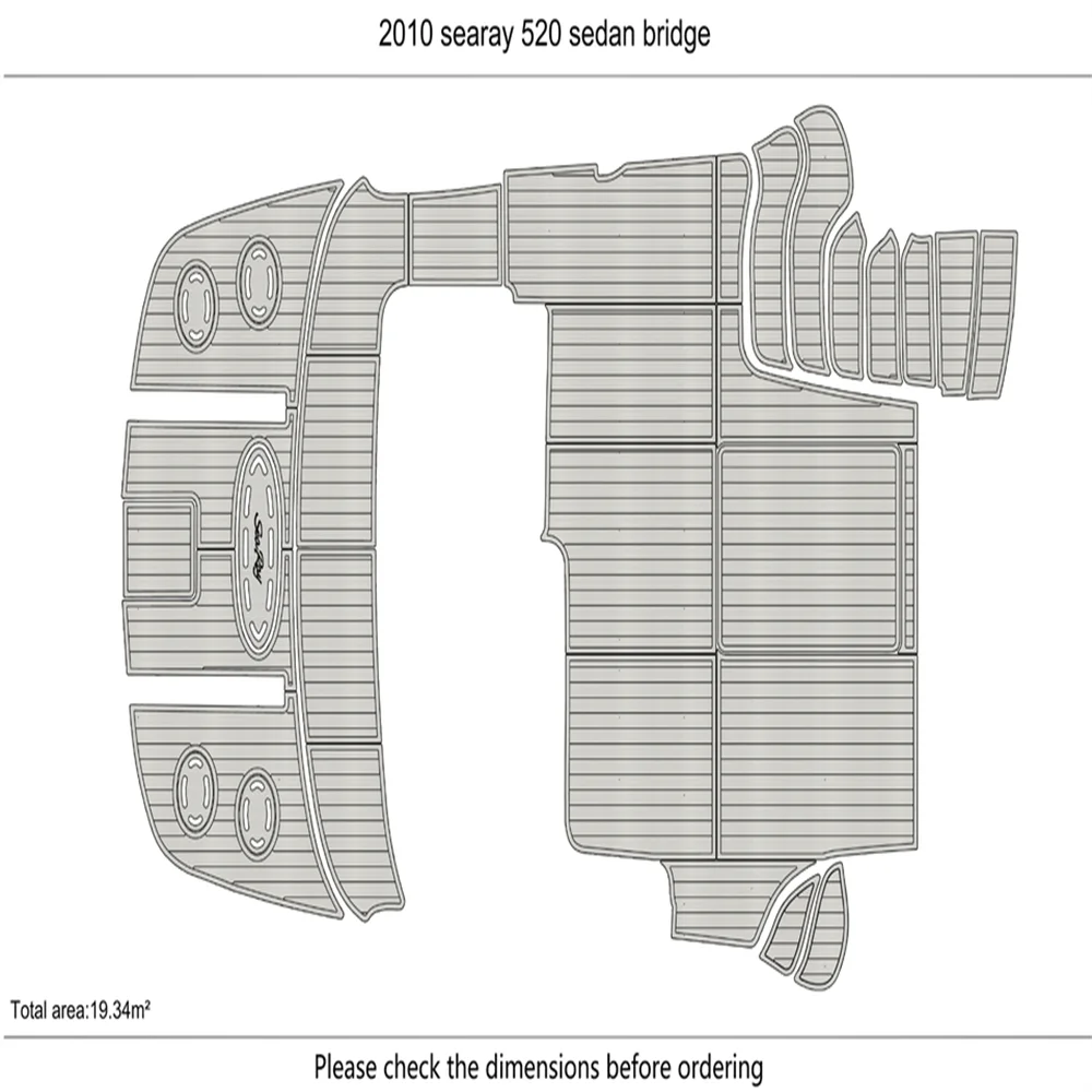 2005-2013 searay 520 sedan bridge swim platform & cockpit 6mm EVA Foam floor SeaDek MarineMat Gatorstep Style Self Adhesive