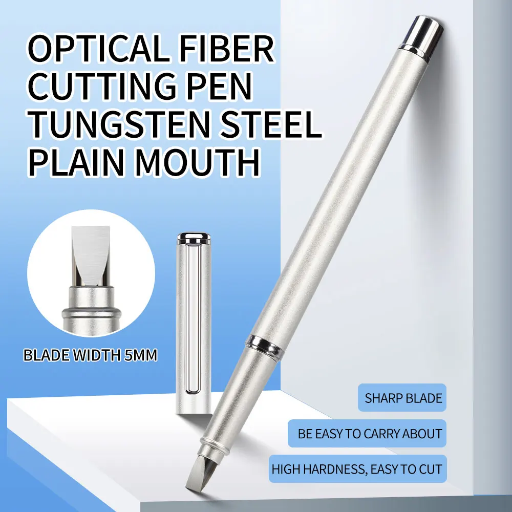 Nieuwe Ftth Fiber Optic Cutting Mes Fiber Cutting Pen Wolfraam Carbide Staal Koude Verbinding Snijpen Mes Blote Fiber Cutter