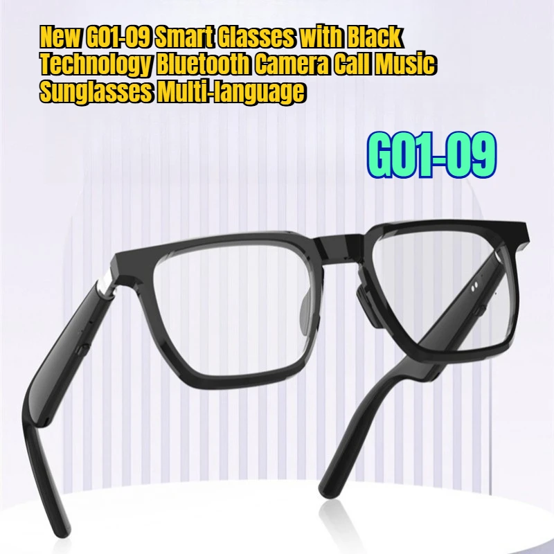 

New G01-09 Smart Glasses with Black Technology Bluetooth Camera Call Music Sunglasses Multi-language