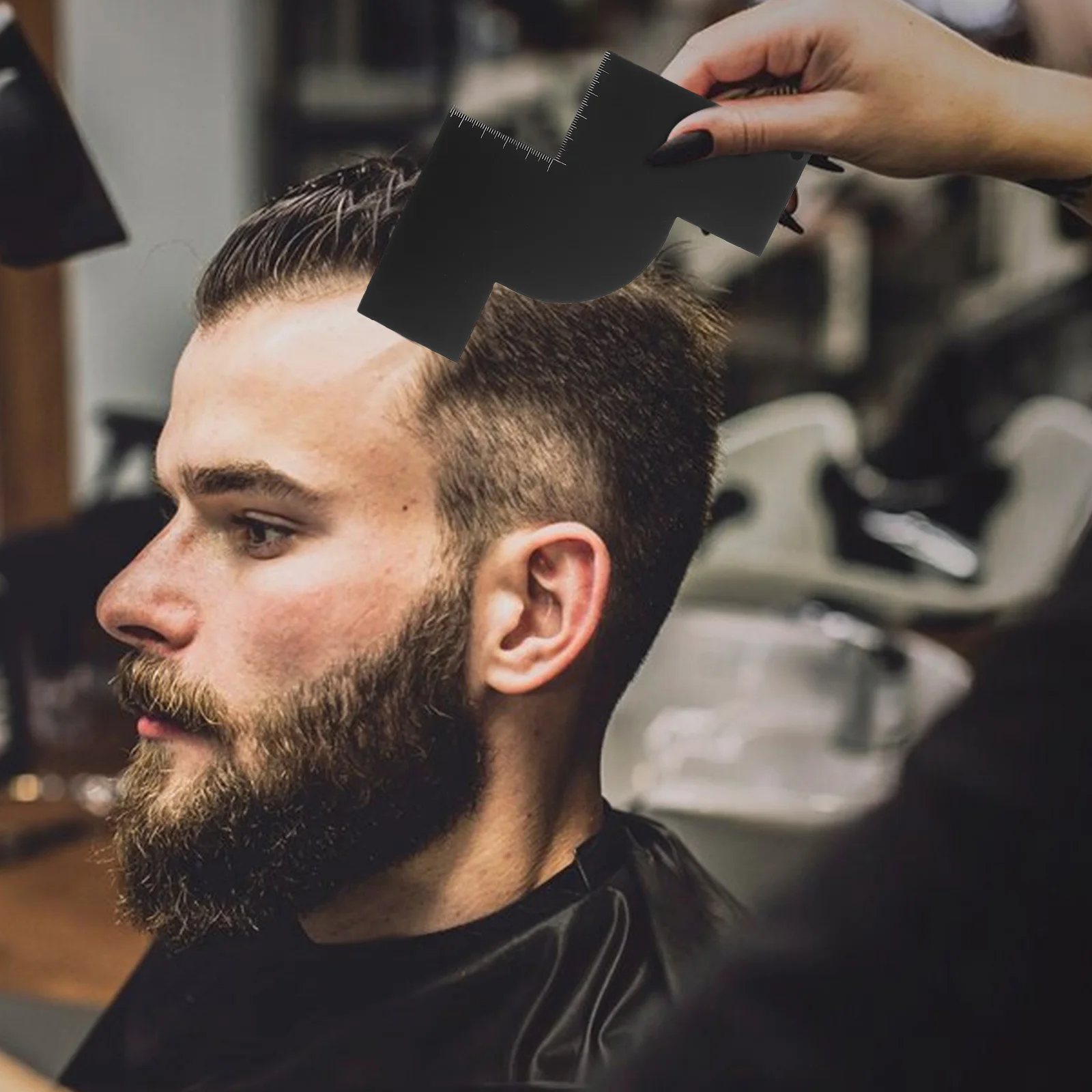 

1Set Reusable Barber Hairline Shaping Tool Beard Template for Men Beard Line Up Guide Haircut Fade Template Hairline Guide Tool