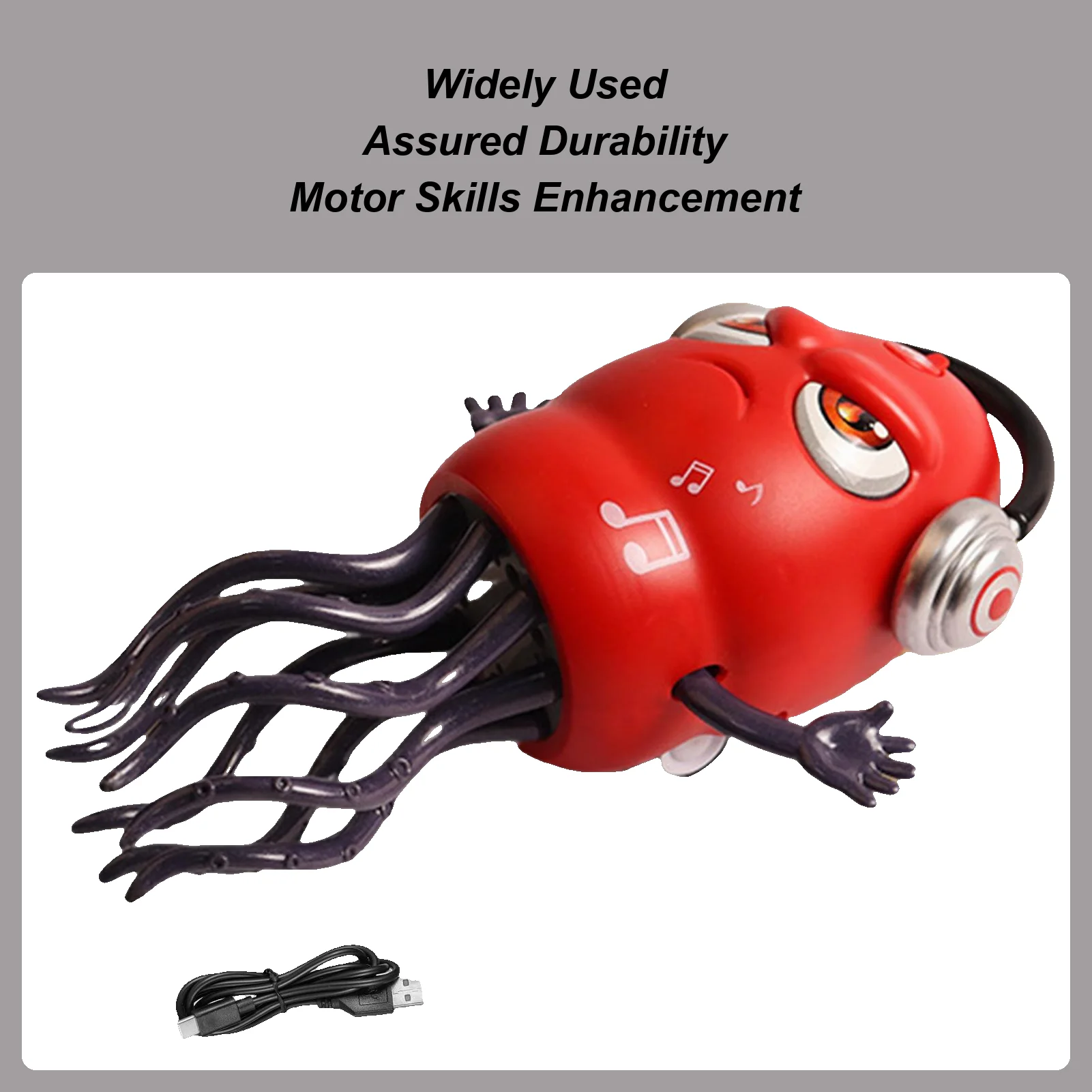 

Electric Octopus Toy Automatic Obstacle Sensor Squid Rechargeable Crawling Octopus Toy With Light & Music For Kids Dancing Tummy
