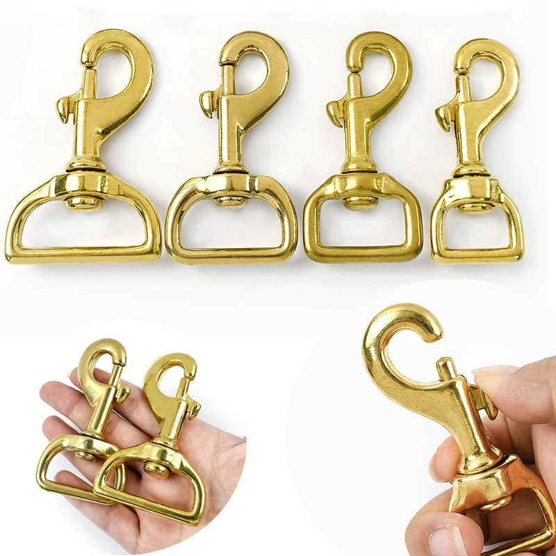 

1-5Pcs 12-38mm Solid Brass Hook Buckle Swivel Lobster Clasp Bags Strap Connector Snap Hooks Dog Collar Keychain Bag Accessories
