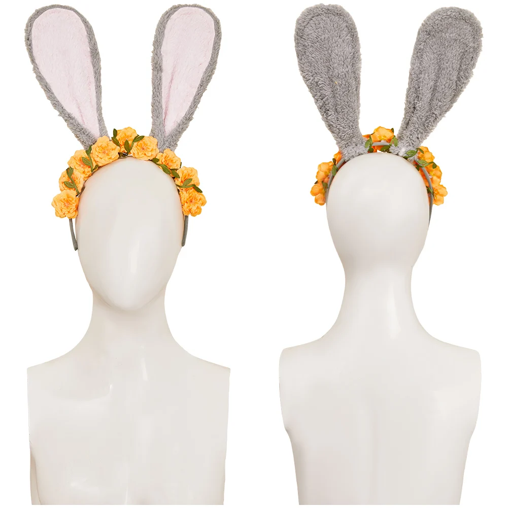 Fox Nick Wilde Rabbit Judy Hopps Cosplay Wig Headwear Hairband Costume Props Rabbit Ears Carrot Headband Halloween Disguise - view 4