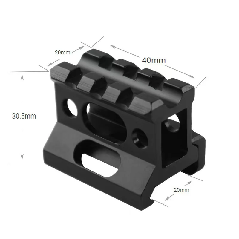 20mm Picatinny Rail Riser Mount Height Picatinny Short Riser Mount Aluminum Alloy Scope Riser Base Mount Optics Riflescopes