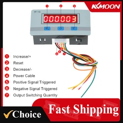 Mini LED Digital Counter Module DC/AC5V~24V Electronic Totalizer with NPN and PNP Signal Interface 1~999999 Times Counting Range