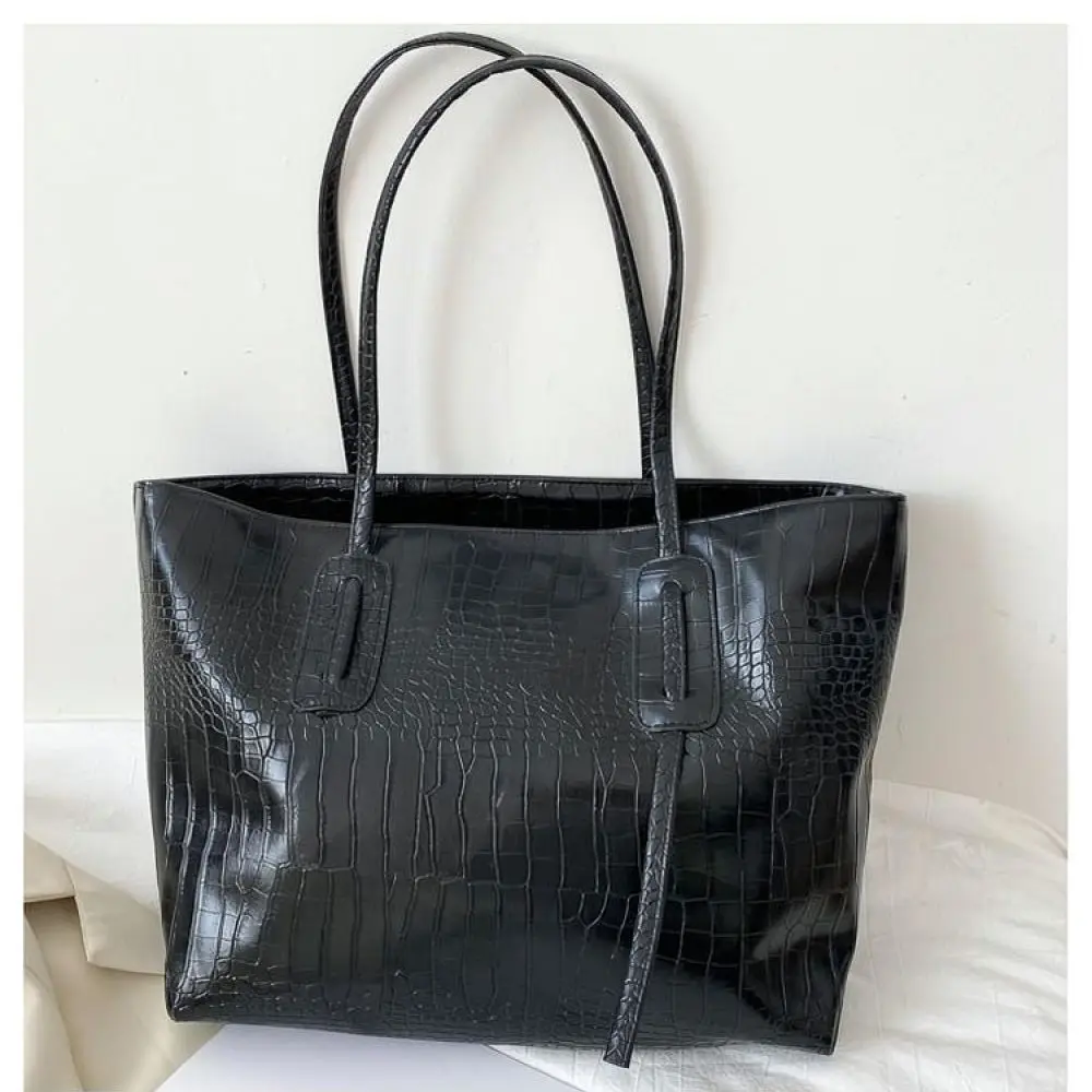 Womens Large Capacity Tote Bag Fashion Shoulder Handbag Minimalist Casual Commuter Purse Pu Leather Messenger Bags