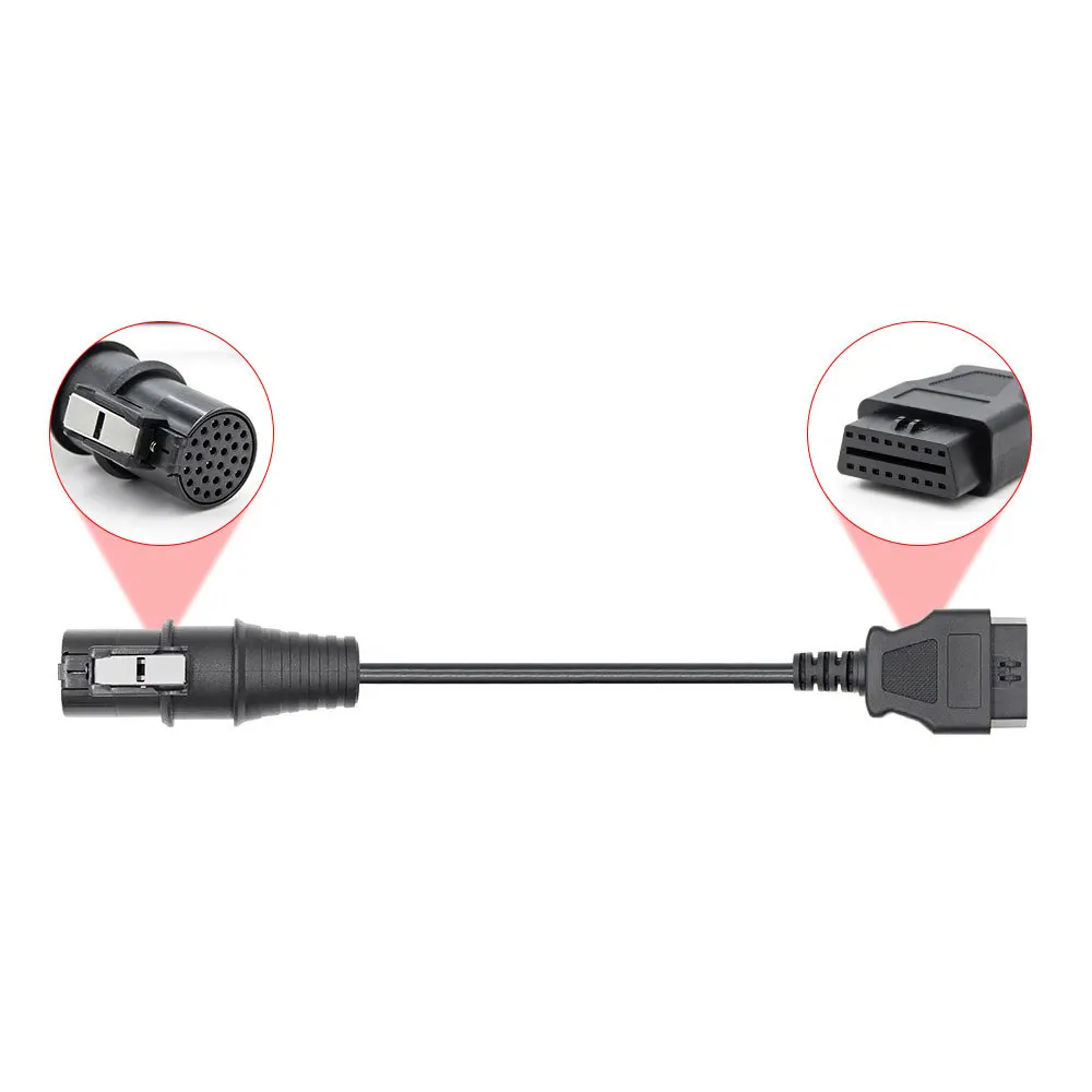 Truck OBD Adapter Cable for Iveco 30Pin Male to OBD2 16Pin Truck Heavy Duty Trucks Extension Cable Plug Diagnostic