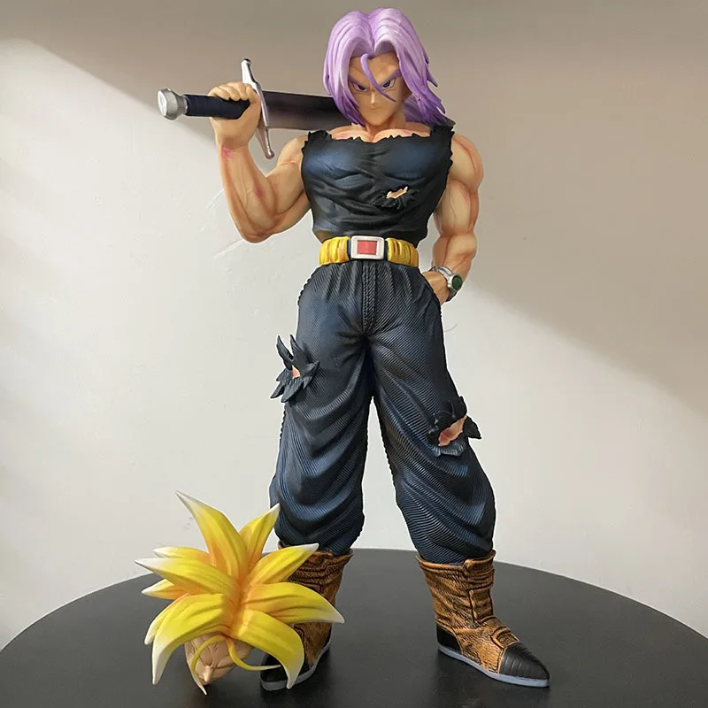 

Аниме-фигурка Драгон Болл Зет Транкс с двумя головами, 30 см, DBZ Супер Сайян, статуэтка GK, модель, украшение, подарок для ребенка