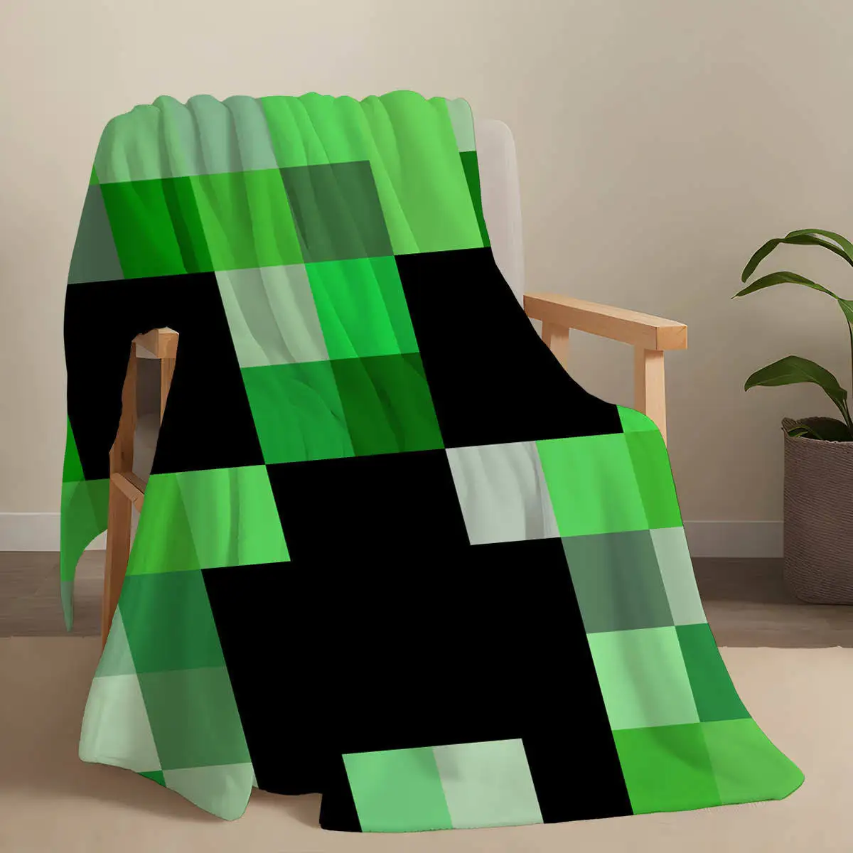 Minecraft Game Blanket Home Air Conditioner Is Creatively Funny Summer Shawl Nap Blanket Game Lovers