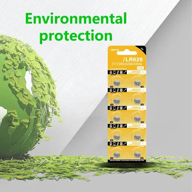 10pcs/set Ag4 LR626 Pulsante Batterie 1.5 V Capacità per fotocamera digitale e altro ancora