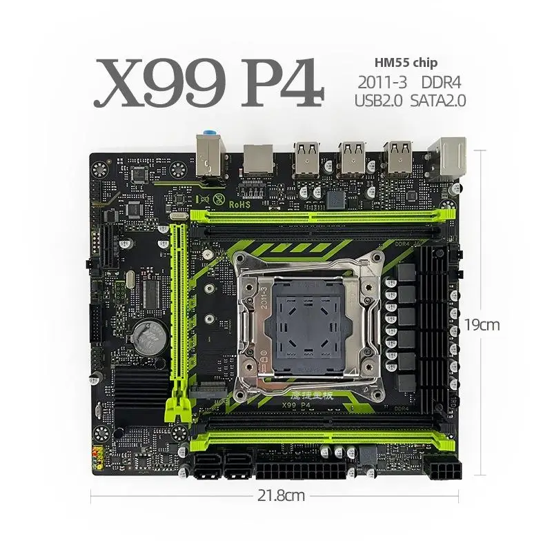 

X99-P4 2011-3 Motherboard Set Kit Desktop ECC Server DDR4 X99 2660V3 2680V4 Memory NVME M.2 SATA