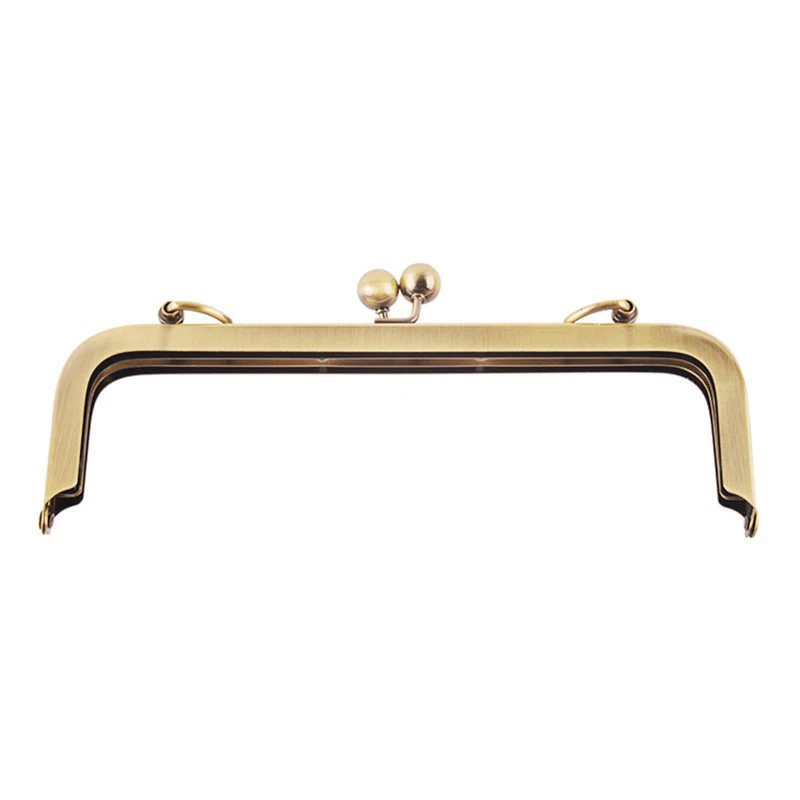 Metal Bag Handle Square Smooth Clourse Purse Frame Kiss Clasp Handbag Sewing Brackets Bags Accessories