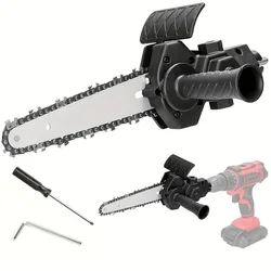 Electric Drill Chainsaw 6 Inch Electric Drill Modified To Electric Chainsaw Drill Attachment for 6-13mm Three-jaw Collet Drill