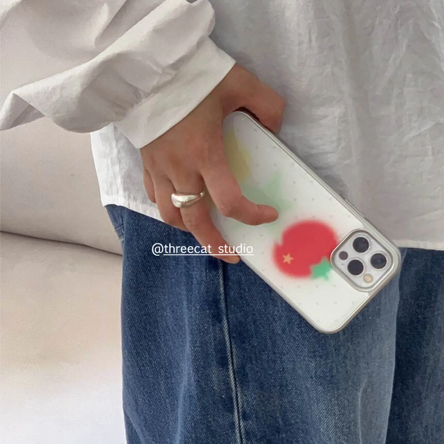 Korean Halation Tomato Lemon Star Electroplated Drip Glue Phone Case For iPhone 17 Air 16 Pro Max 15 14 Plus 13 12 11 Back Cover view 3