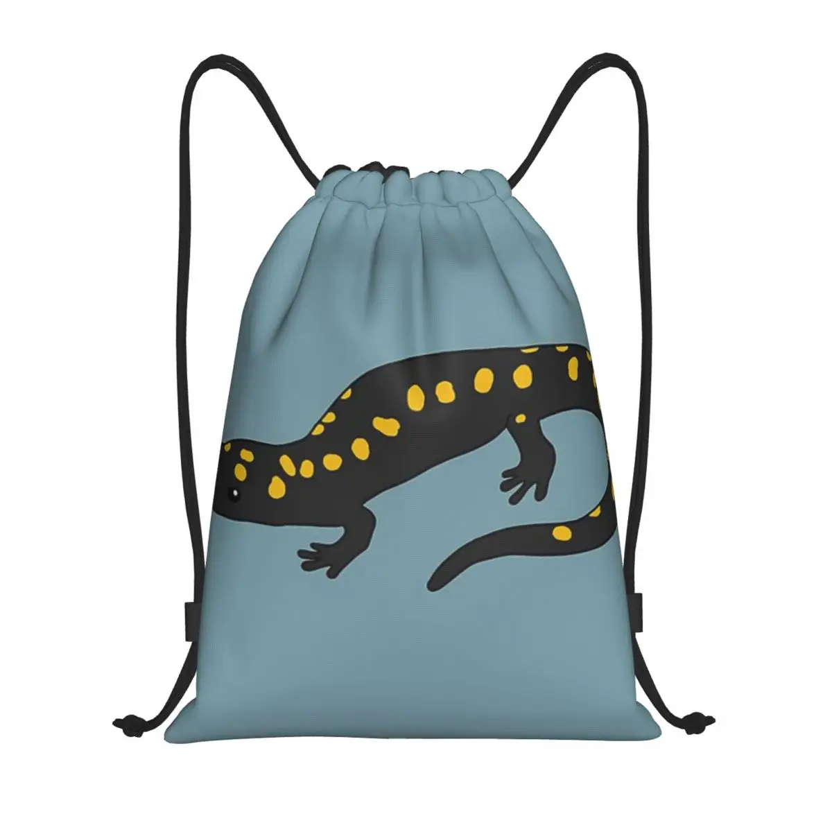 Drawstring bag Storage Portable Handbags Yellow Spotted Salamander Grocery Shopping Shoulder bags foldable Travel Bag