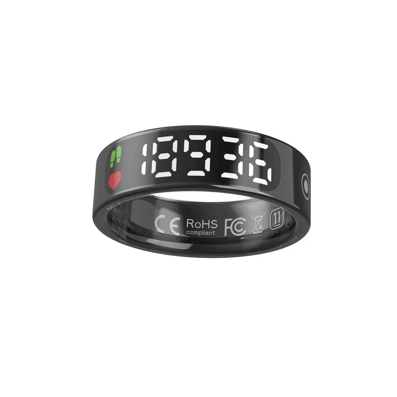 SmartRing Digital Display Counting Smart Ring, Battery Time Display Heart Rate Blood Oxygen Sleep Health Monitoring