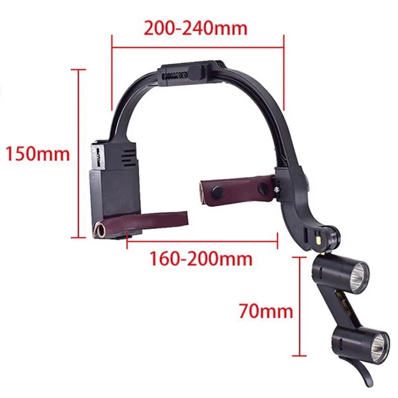 Lenti d'ingrandimento per saldatura a mano HD 2.5X/3.5X con luci a LED Morsetto per saldatura Lenti d'ingrandimento dentali Lente d'ingrandimento per schermo del telefono