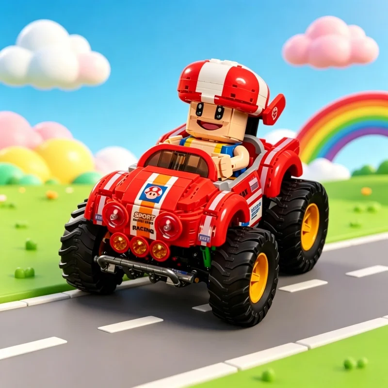 

2026 Building Block Big Foot Off Road Car Model Creative Mechanical Assembly Collectible Ornament Birthday Gift